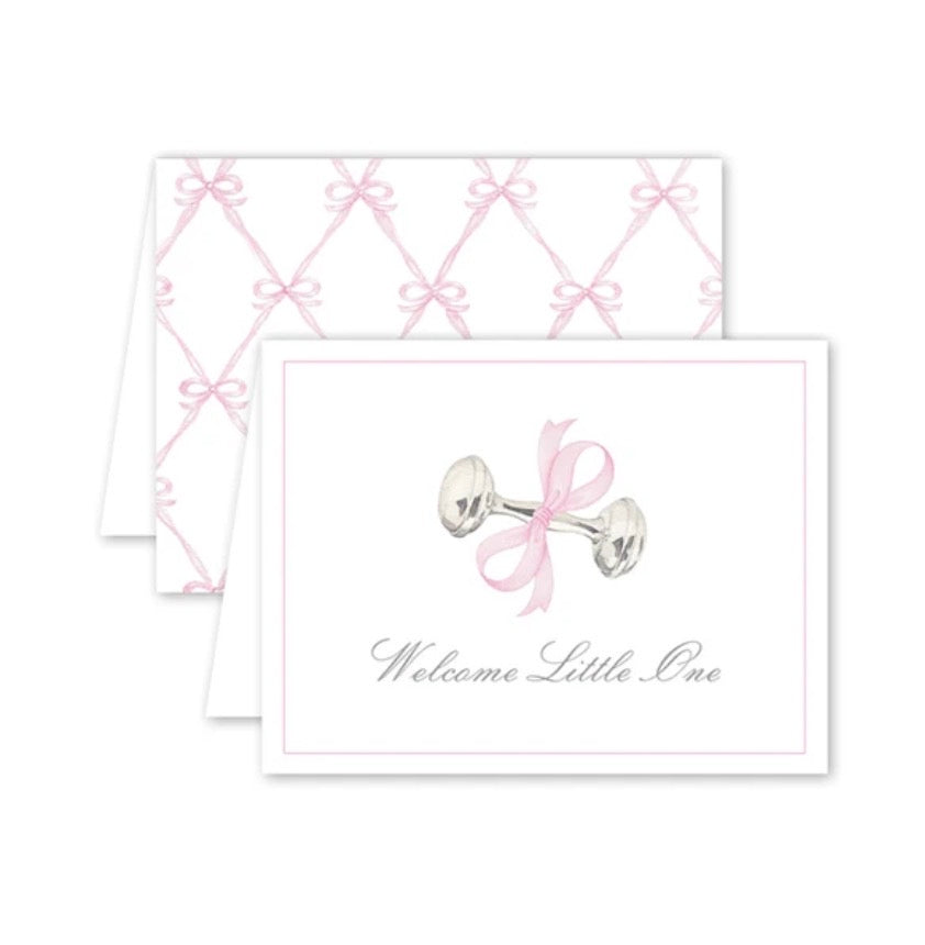 Rattle and Bow Pink