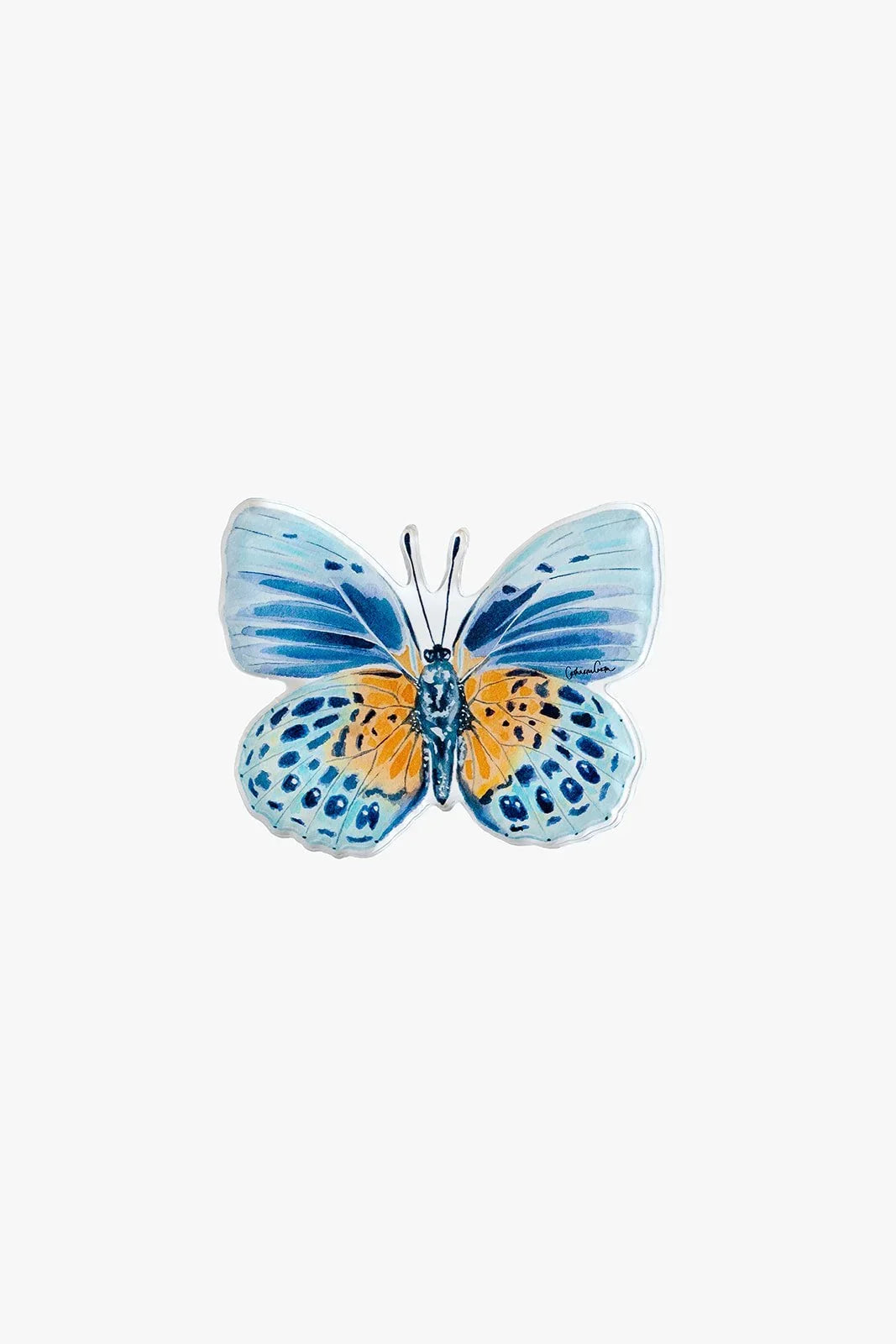 Autumn Blue Butterfly Acrylic Ornament
