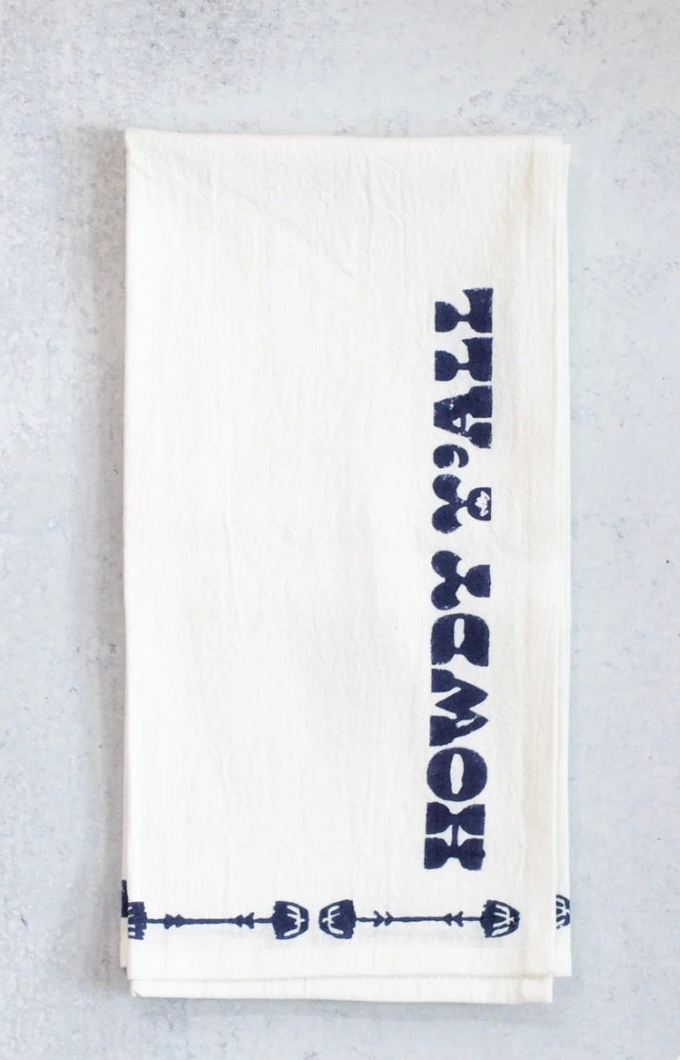 Howdy Tea Towel - Midnight