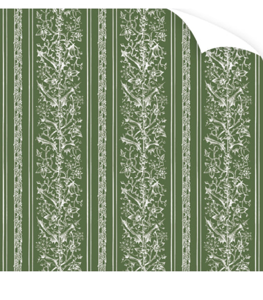 Poetic Green Wrapping Paper Roll