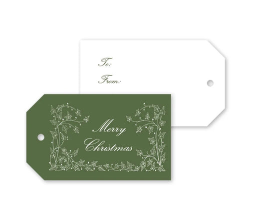 Poetic Green Gift Tags