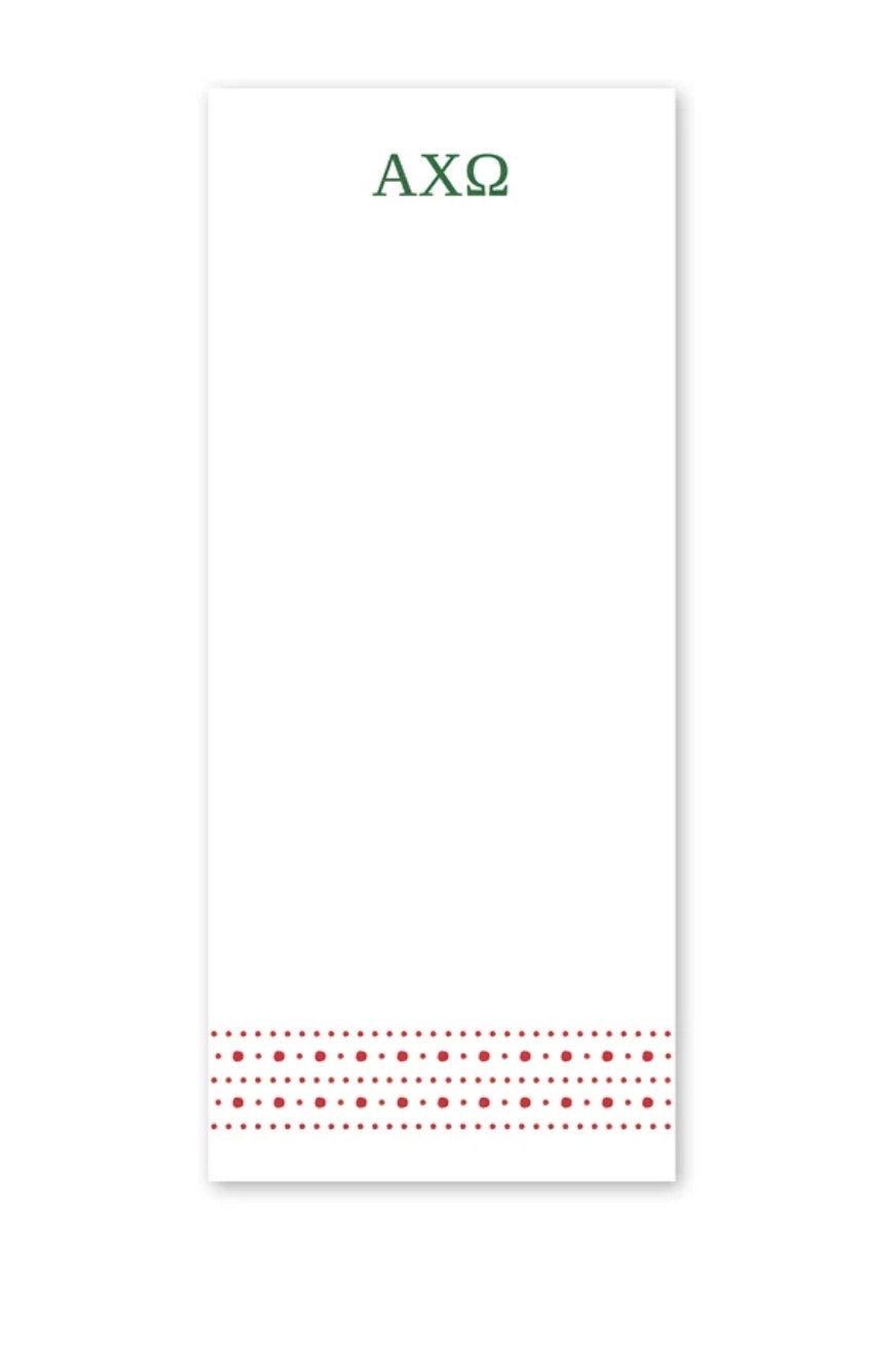 Alpha Chi Omega Style Edit Dots Greek Skinny Notepad