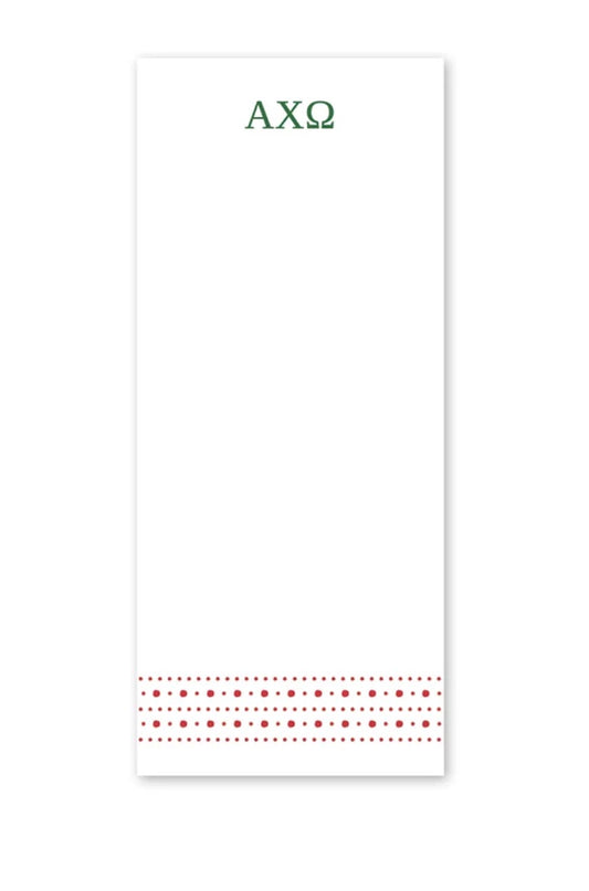Alpha Chi Omega Style Edit Dots Greek Skinny Notepad