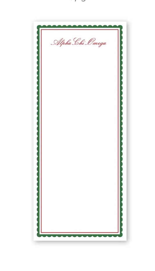 Alpha Chi Omega Vintage Skinny Notepad