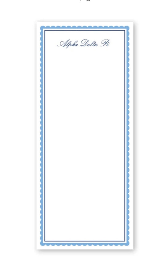 Alpha Delta Pi Vintage Skinny Notepad