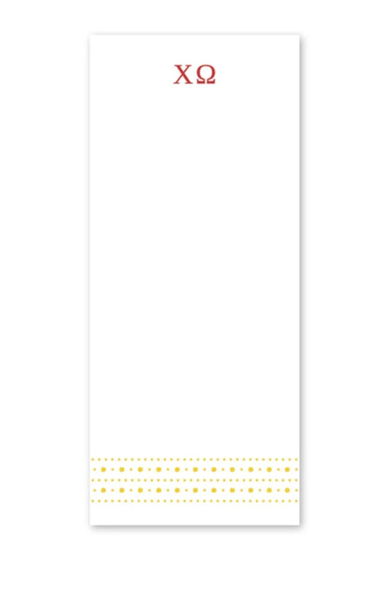 Chi Omega Style Edit Dots Greek Skinny Notepad