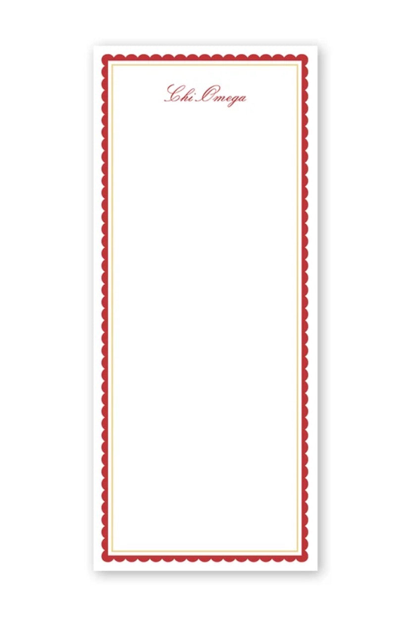 Chi Omega Vintage Skinny Notepad