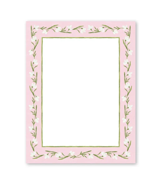 Snowdrop Meadow Pink Notepad