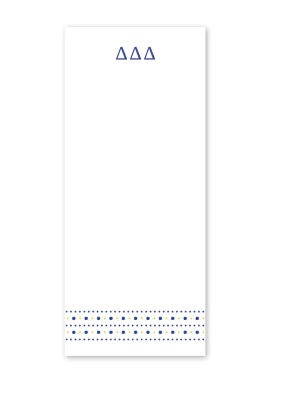 Delta Delta Delta Style Edit Dots Greek Skinny Notepad