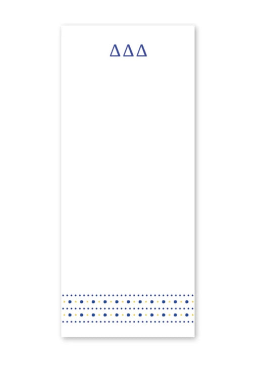 Delta Delta Delta Style Edit Dots Greek Skinny Notepad