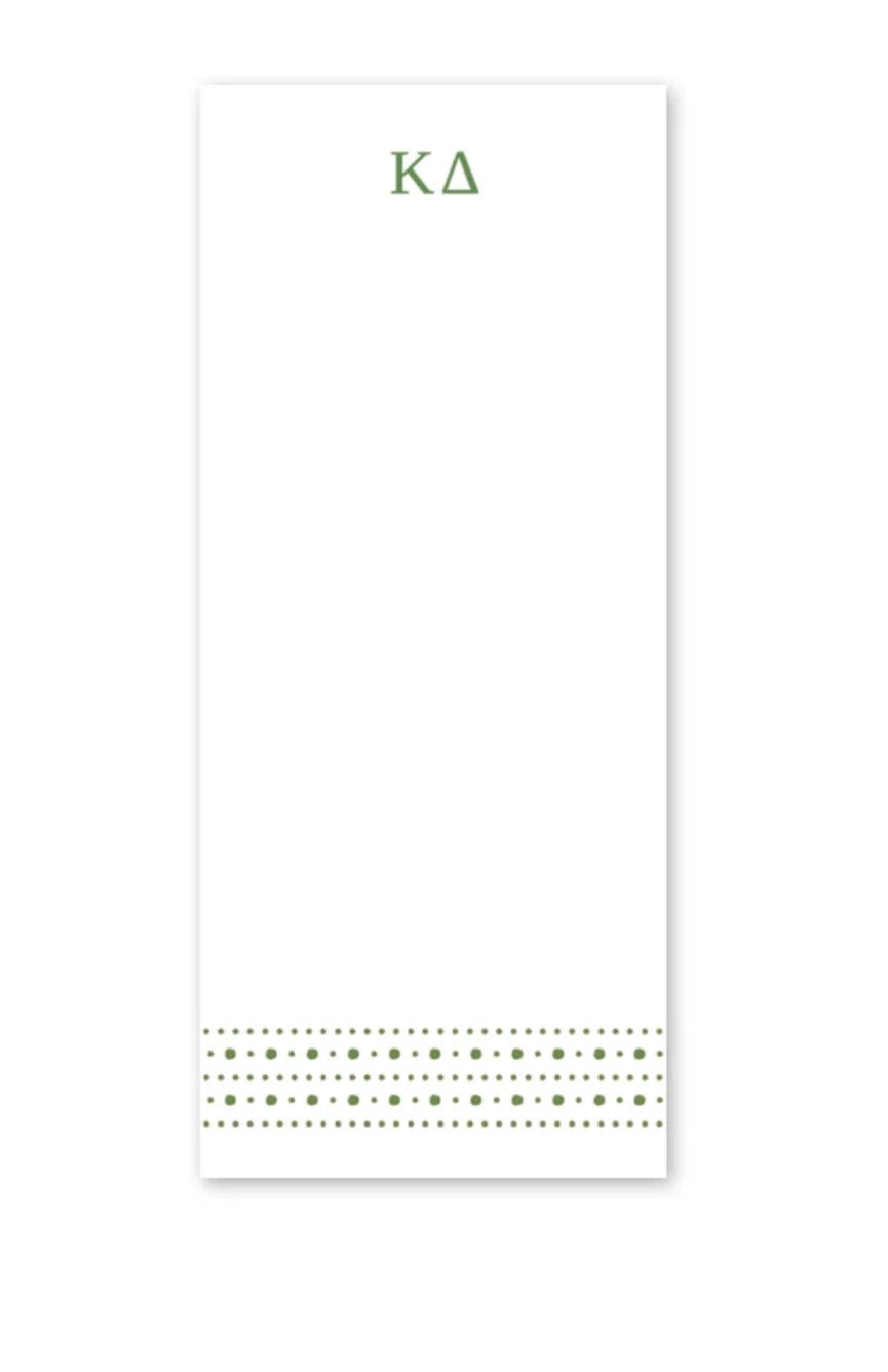 Kappa Delta Style Edit Dots Greek Skinny Notepad