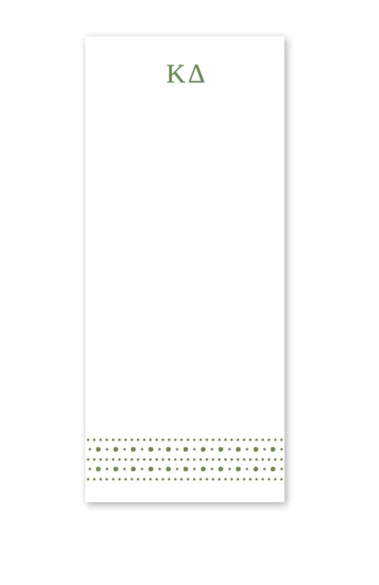 Kappa Delta Style Edit Dots Greek Skinny Notepad