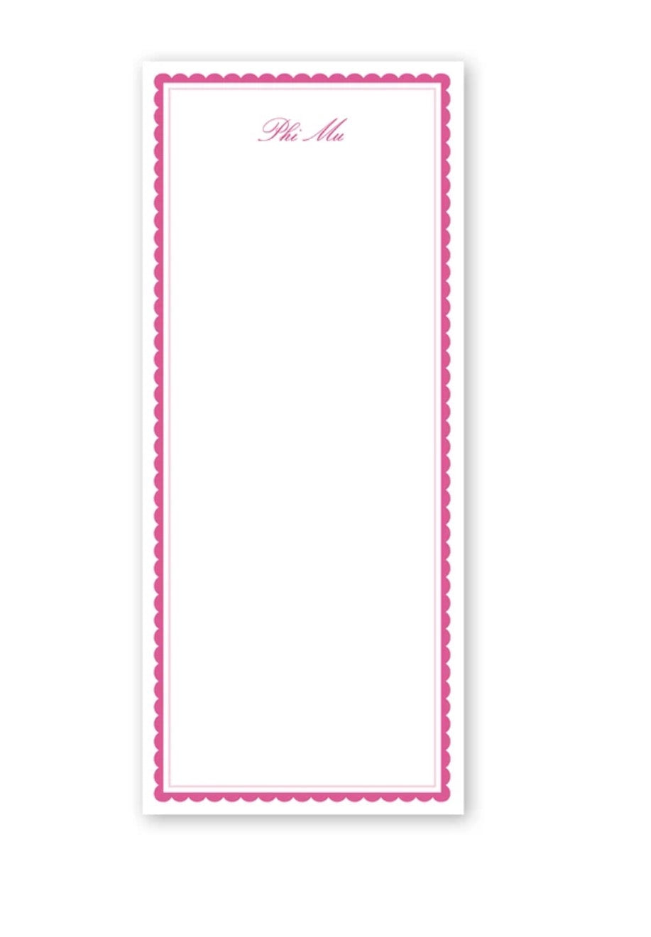 Phi Mu Vintage Skinny Notepad