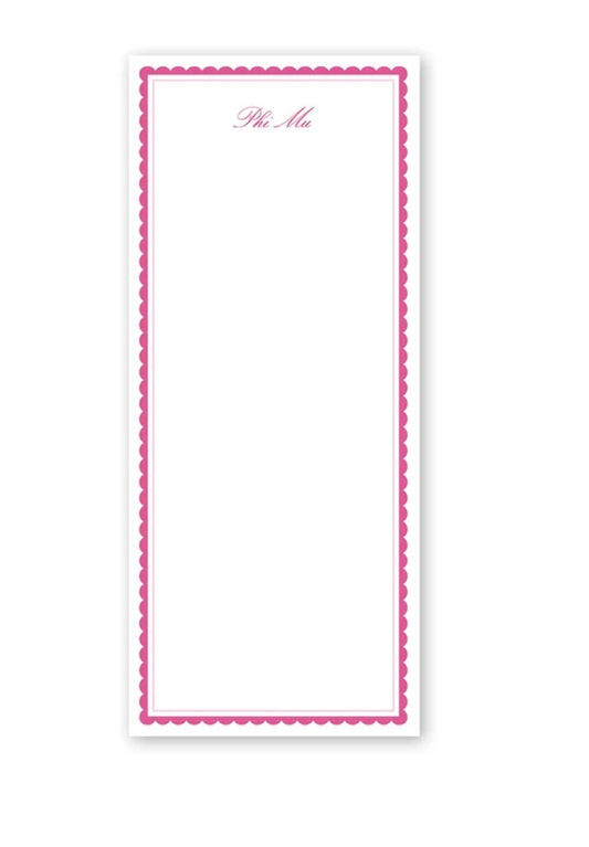 Phi Mu Vintage Skinny Notepad