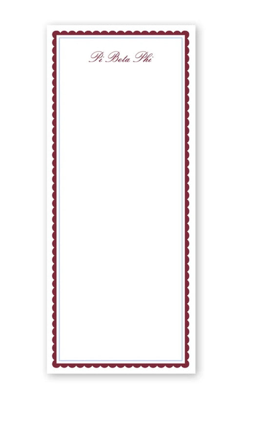 Pi Beta Phi Vintage Skinny Notepad