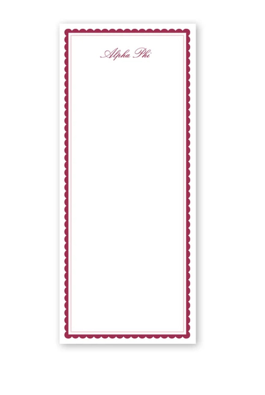 Alpha Phi Vintage Skinny Notepad