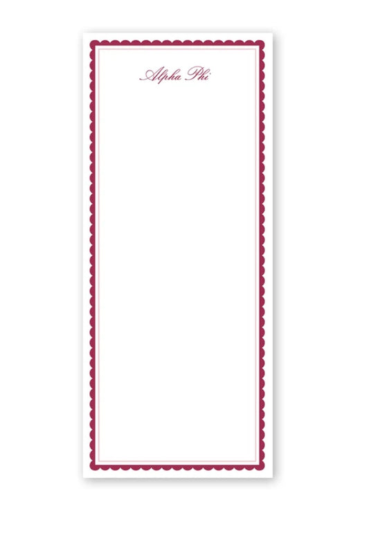 Alpha Phi Vintage Skinny Notepad