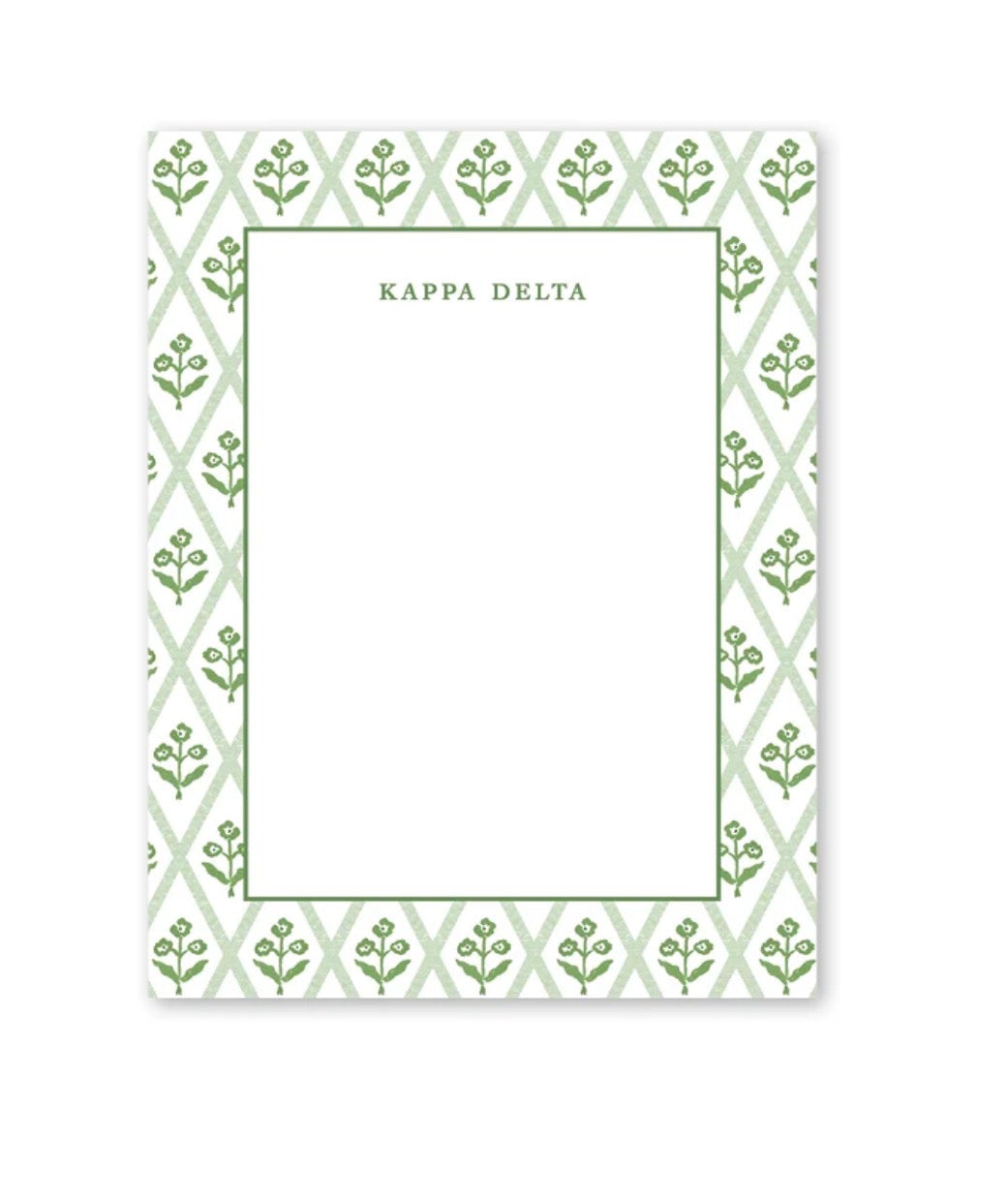 Kappa Delta Bespoke Block Print Greek Notepad